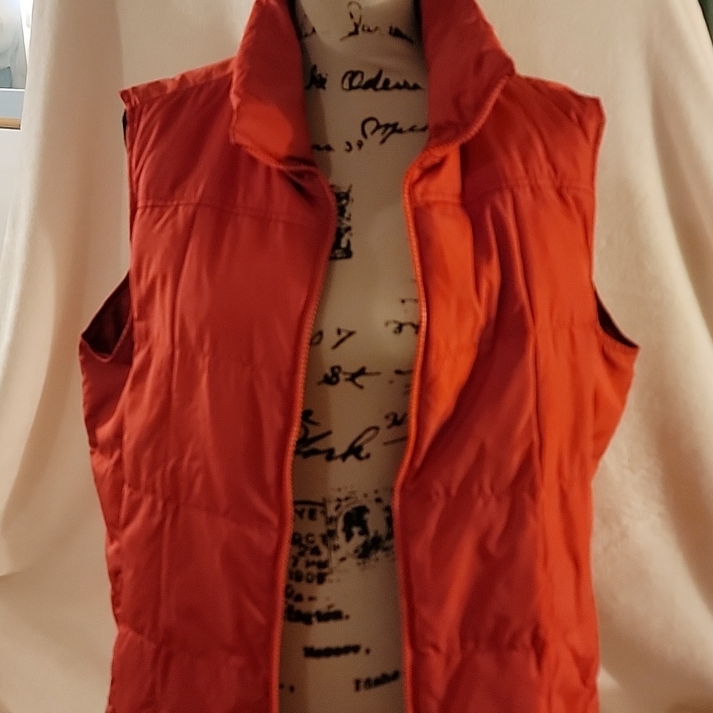 Lands end red vest